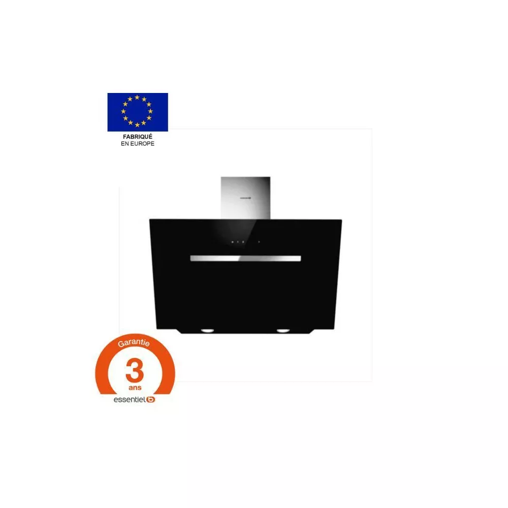 Hotte décorative murale inclinée ESSENTIELB EHDD 914ni
