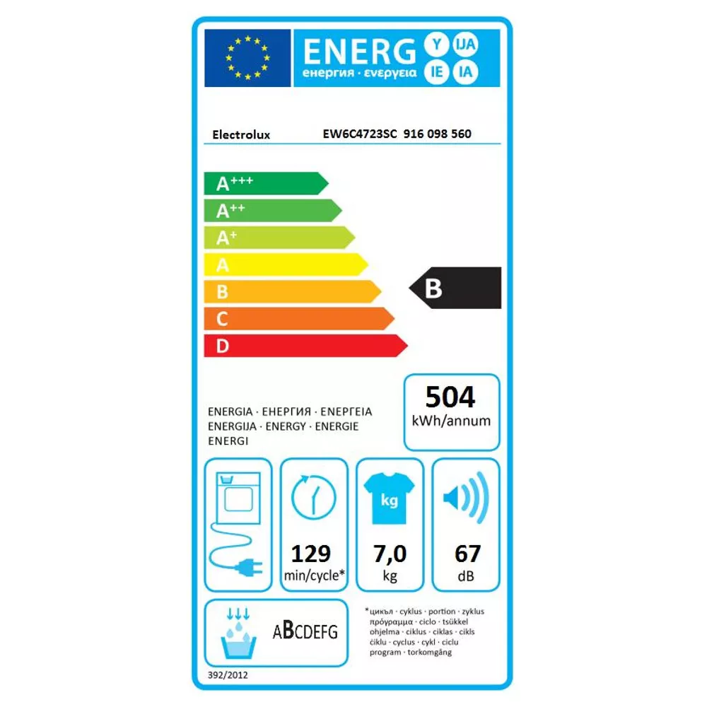 Sèche linge à condensation ELECTROLUX EW6C4723SC – Image 6