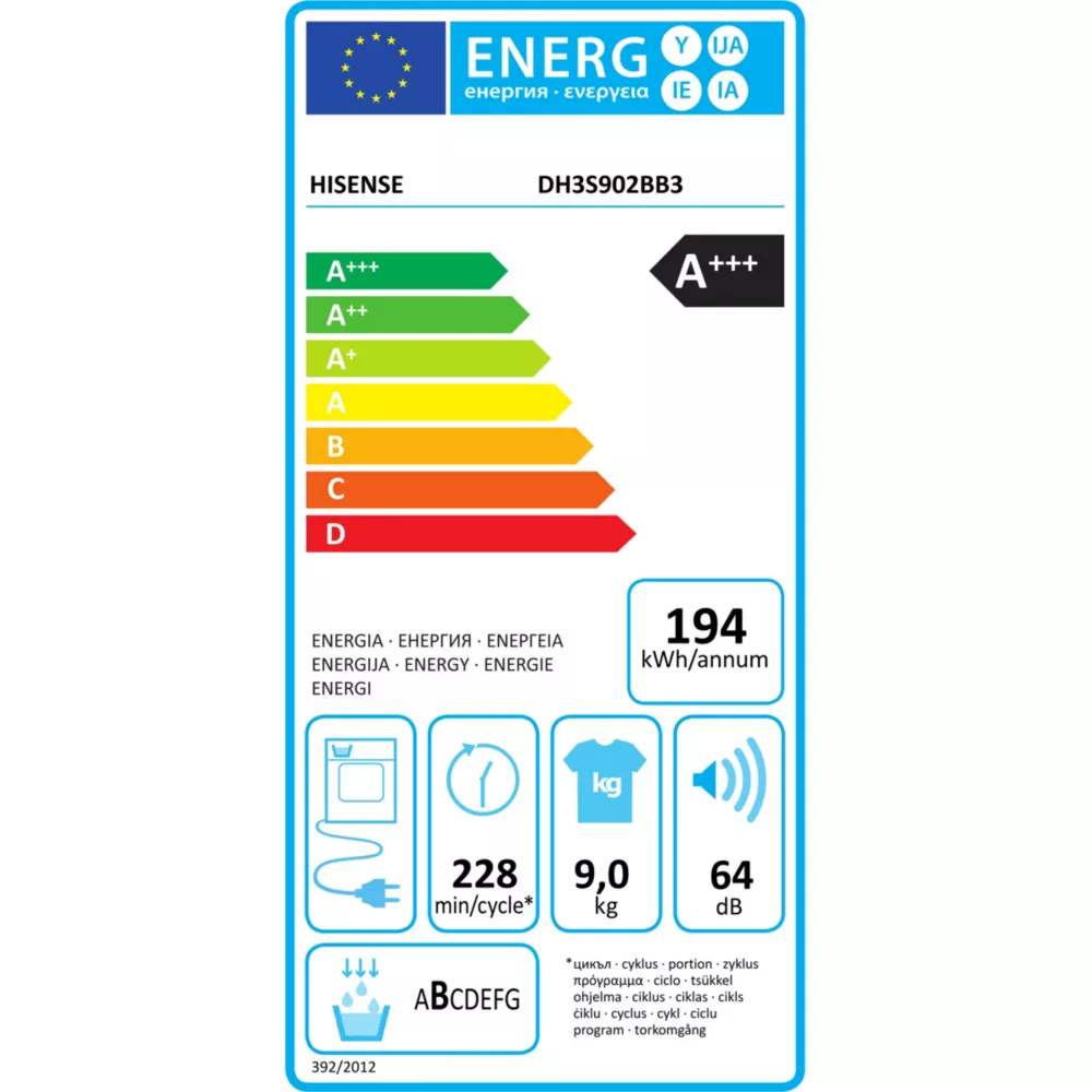 Sèche linge pompe à chaleur HISENSE DH3S902BB3 – Image 5