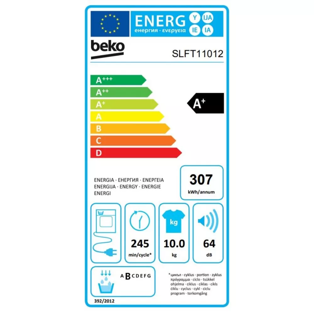 Sèche linge pompe à chaleur BEKO SLFT11012 – Image 4