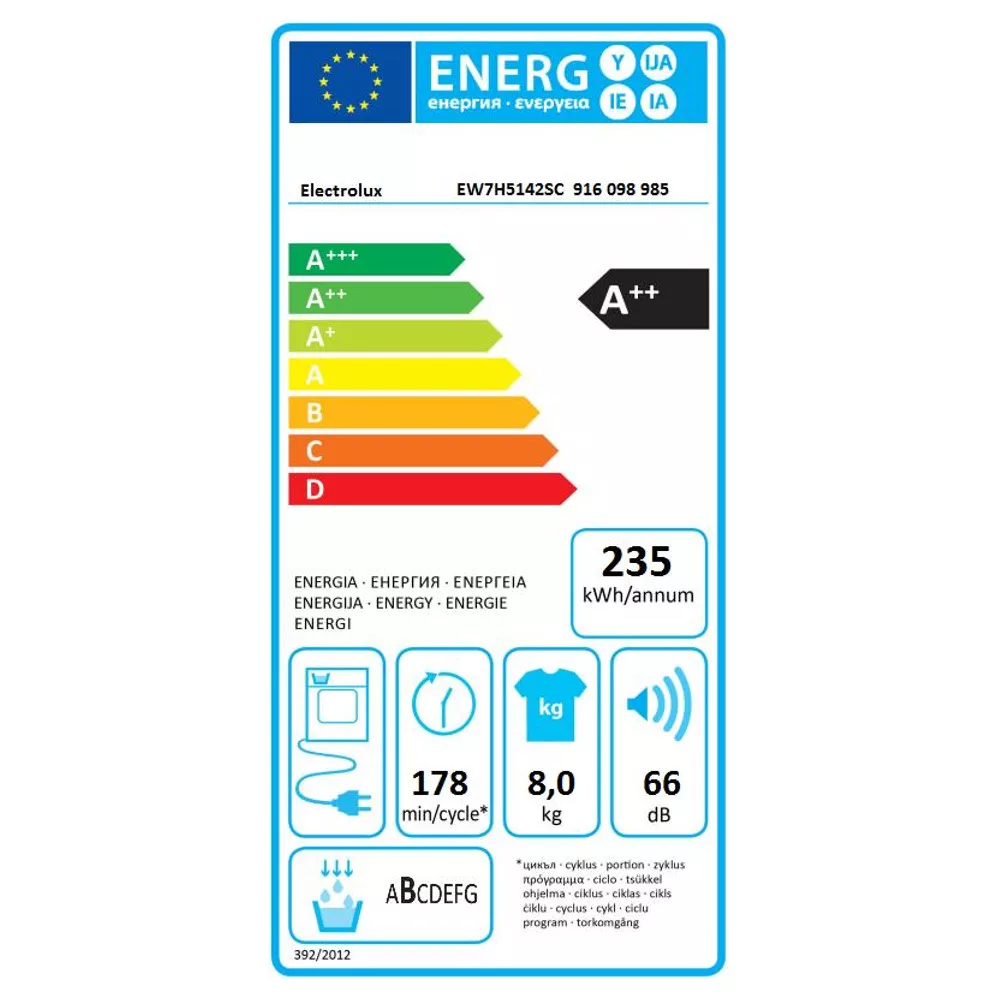 Sèche linge pompe à chaleur ELECTROLUX EW7H5142SC – Image 5