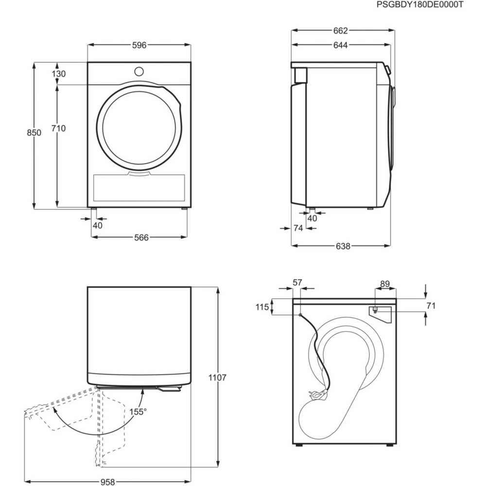 Sèche linge pompe à chaleur ELECTROLUX EW7H5142SC – Image 7