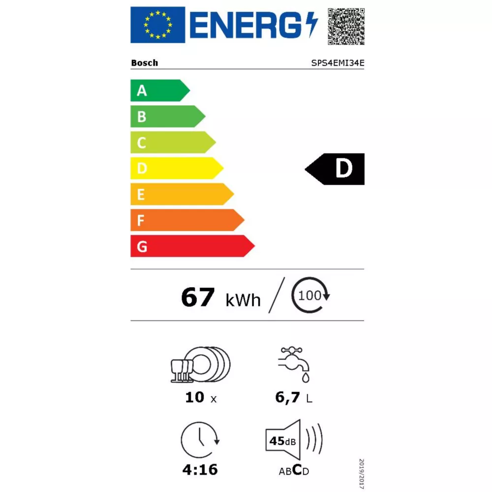 Lave vaisselle 45 cm BOSCH SPS4EMI34E Série 4 Serenity Efficient Dry – Image 3