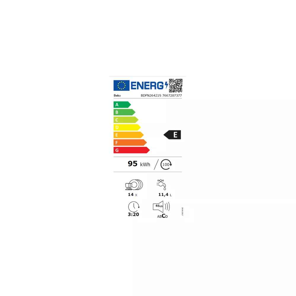 Lave vaisselle 60 cm BEKO BDFN26421S – Image 4