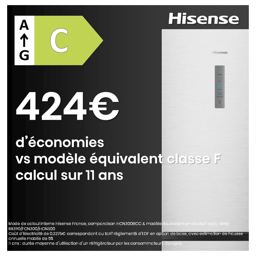 Réfrigérateur combiné HISENSE RB390N4BCC – Image 6