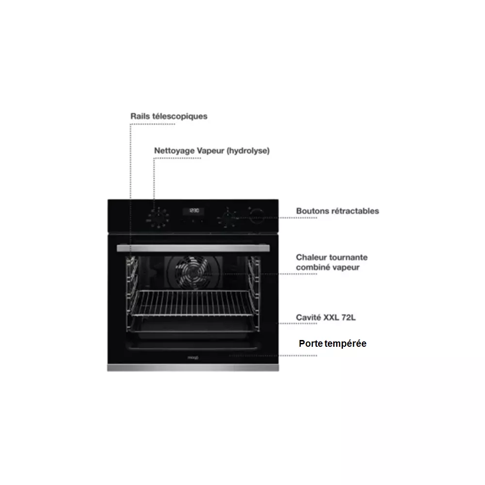 Four encastrable fonction vapeur MIOGO MOS721TR Steam – Image 3