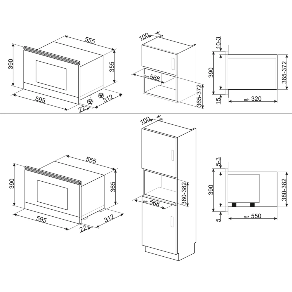 Micro ondes grill encastrable SMEG MP722PO – Image 4