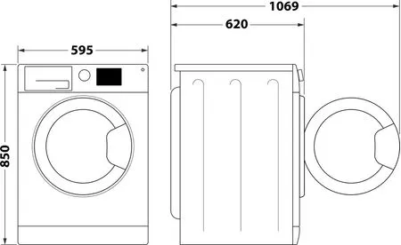 Lave linge séchant hublot INDESIT BDE107436WKVFR – Image 3