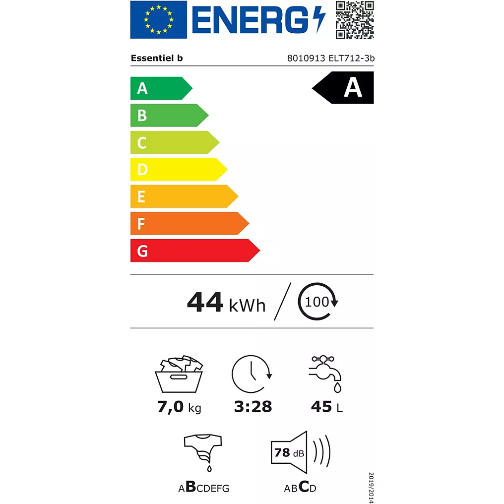 Lave linge top ESSENTIELB ELT712-3b – Image 2