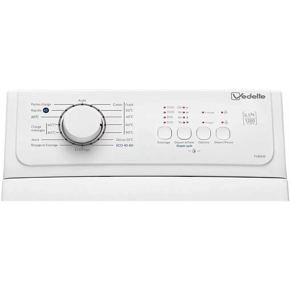 Lave linge top VEDETTE TV36526 – Image 4