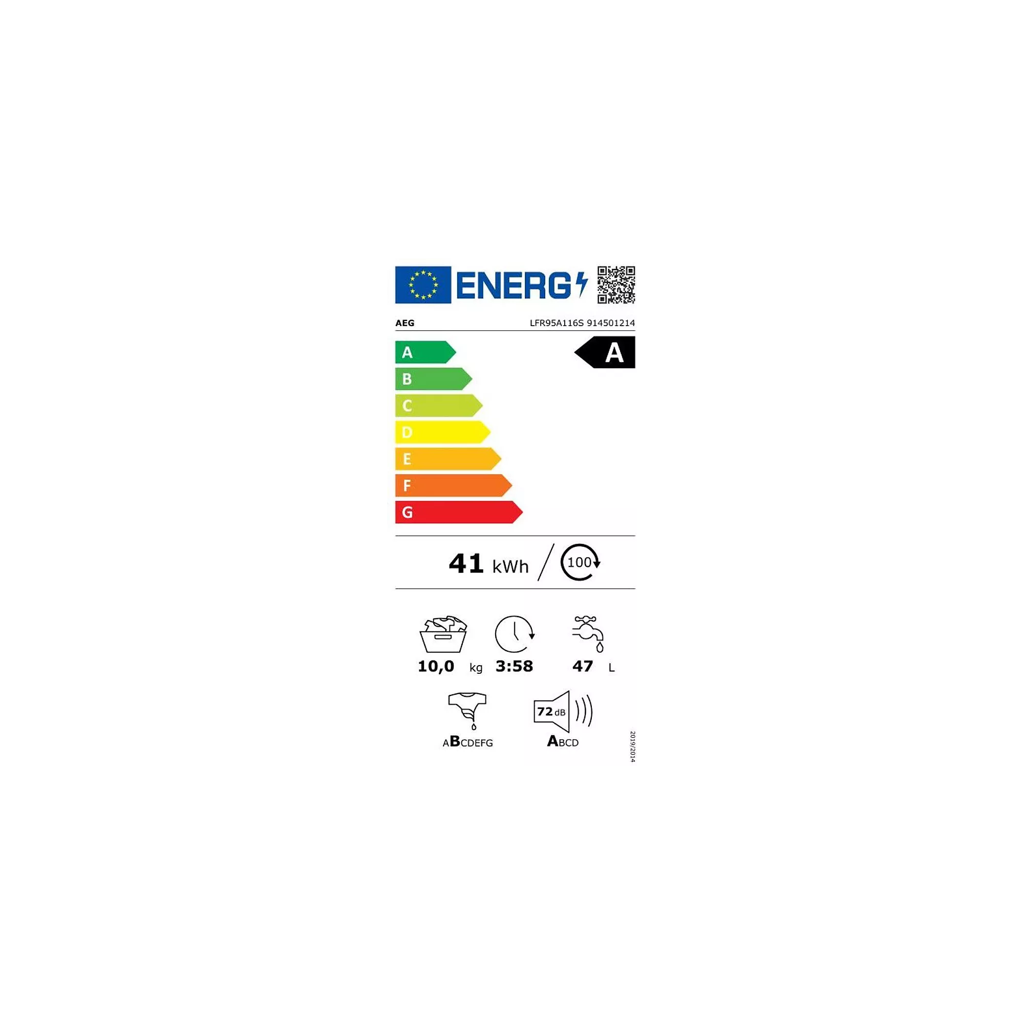 Lave linge hublot AEG LFR95A116S – Image 5